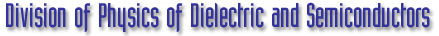 Division of Physics of Dielectrics and Semiconductors