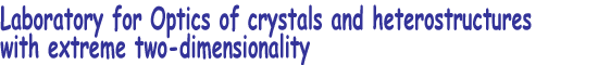 Laboratory for Optics of crystals and heterostructures with extreme two-dimensionality